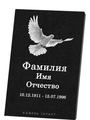 Табличка из гранита с художественным изображением